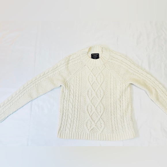 Abercrombie & Fitch Knitted Mockneck Sweater - Ivory - XS - Picture 8 of 15